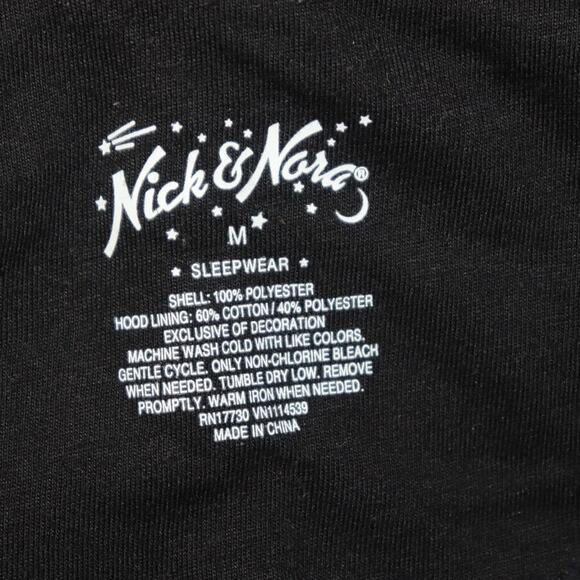 Nick & Nora Cat Footless Pajamas Fleece One Piece Zip Size Medium - Picture 8 of 8